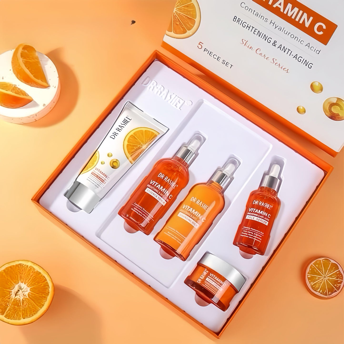DR RASHEL Vitamin C Brightening & Anti-Aging Skin Care 5 in 1 Set
