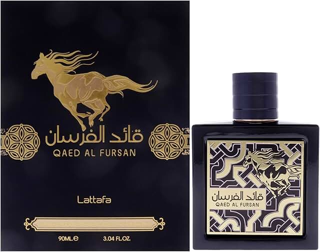 Lattafa Qaed Al Fursan for Men Eau de Parfum Spray, 3.04 Ounce