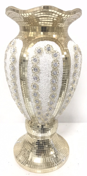 home decor vase gold/white